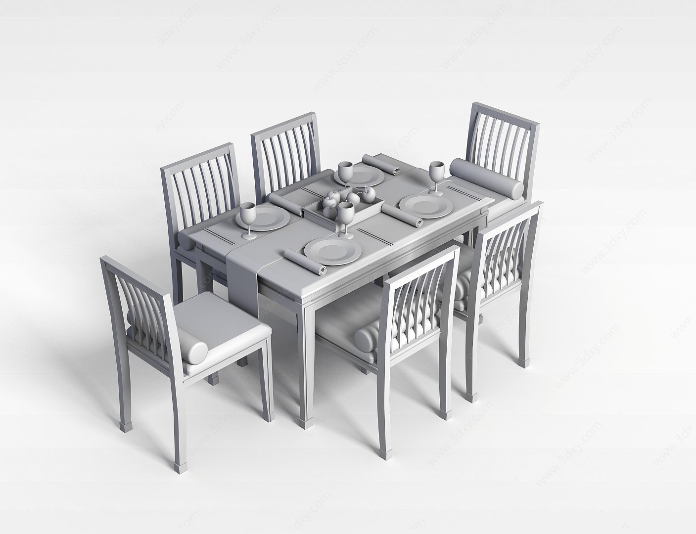 时尚餐桌椅3D模型