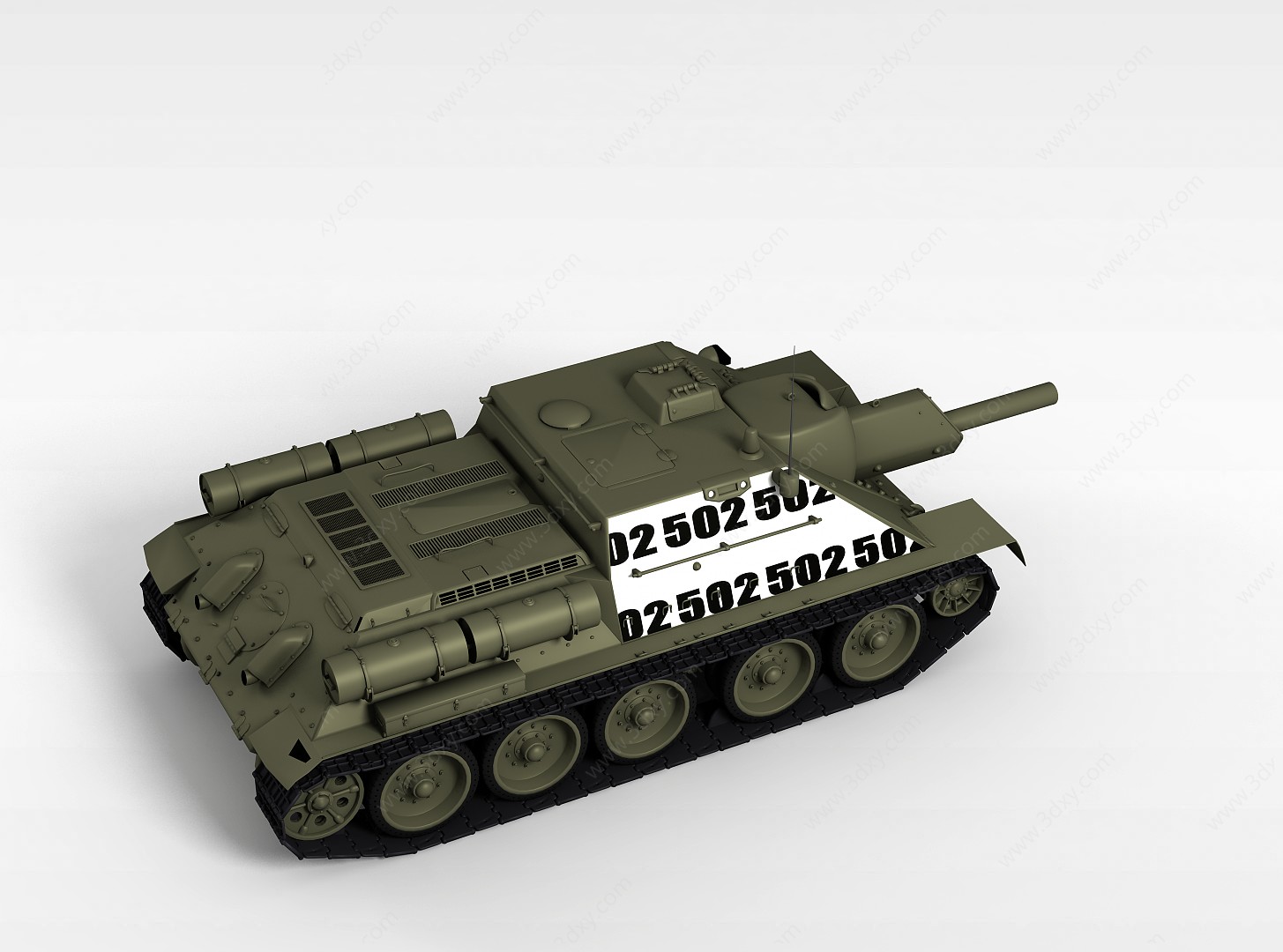 苏联SU-76I反坦克3D模型