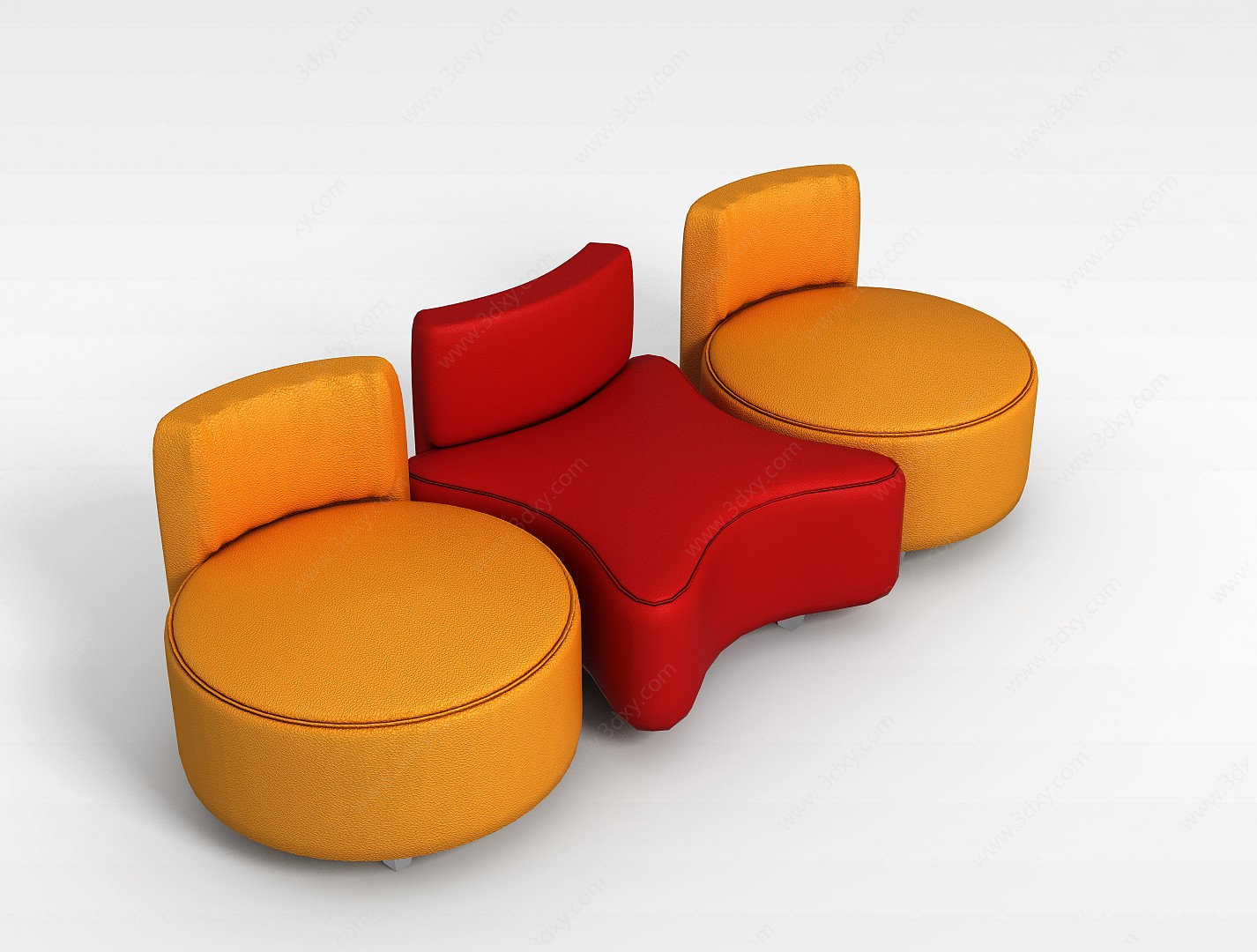 个性沙发组合3D模型