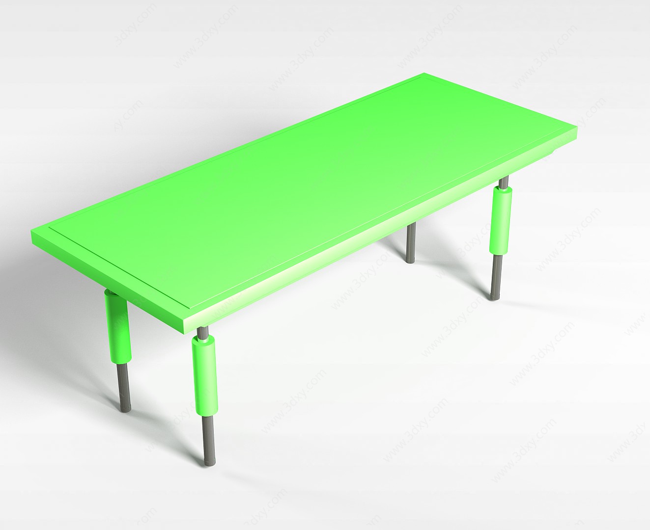 绿色实木桌子3D模型