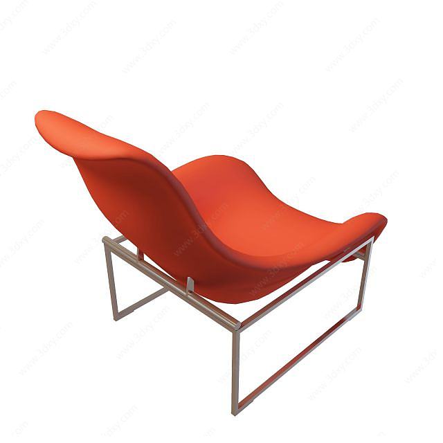 塑料躺椅3D模型