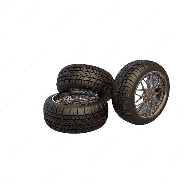 加厚轮胎3D模型