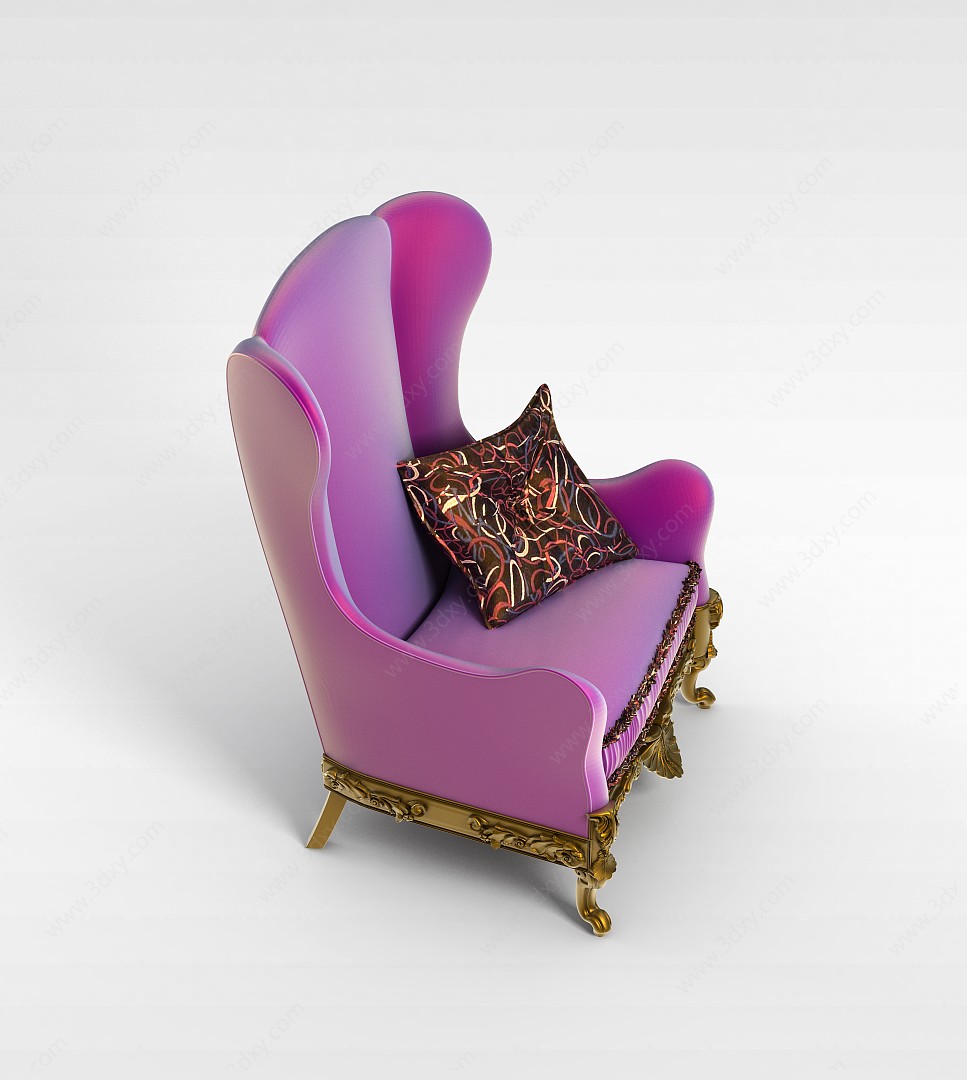 粉色椅子3D模型