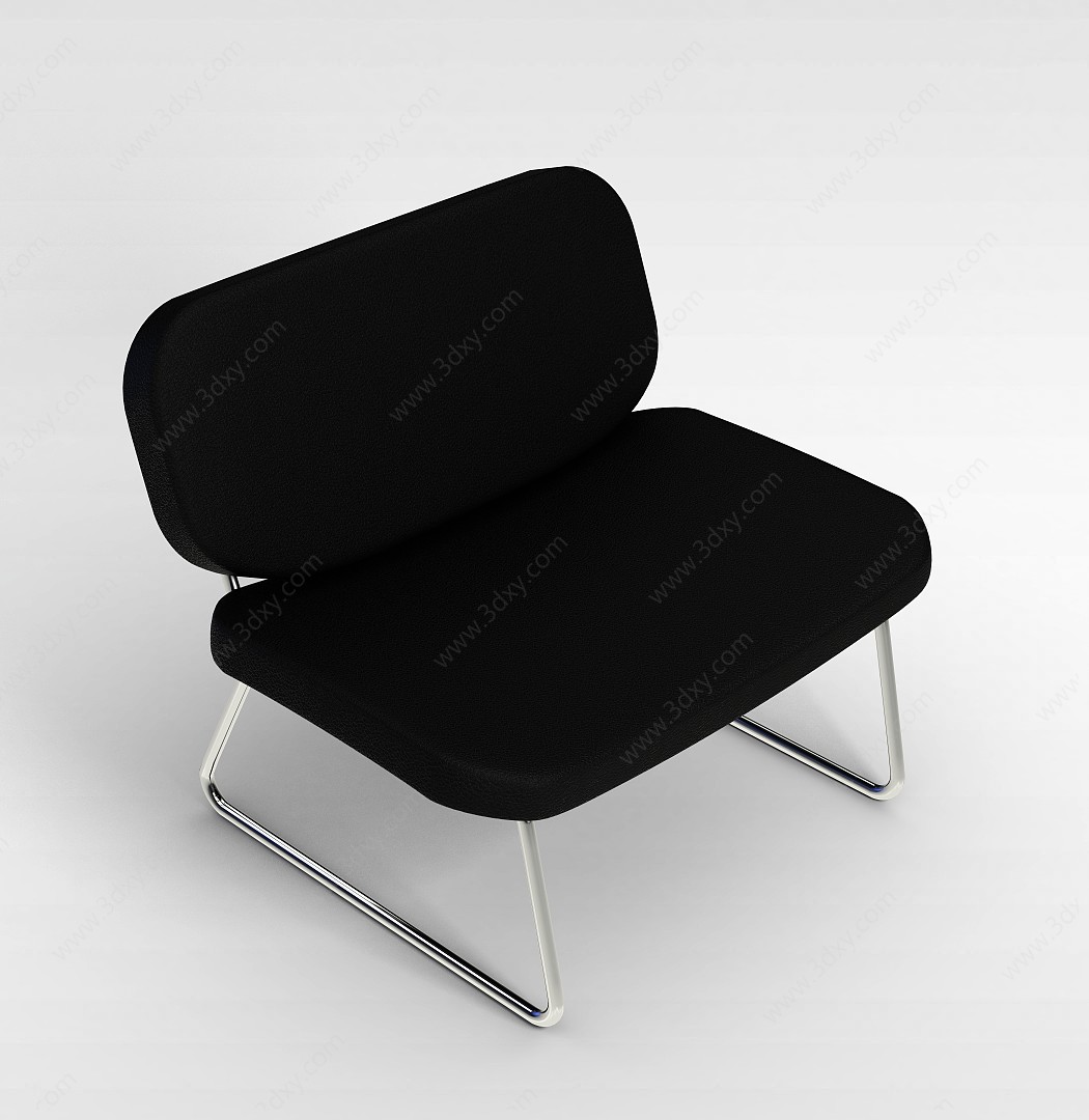 黑色休闲椅3D模型