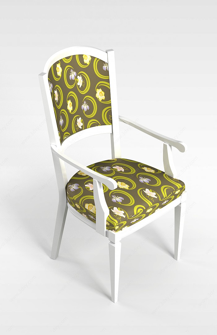 欧式印花椅3D模型