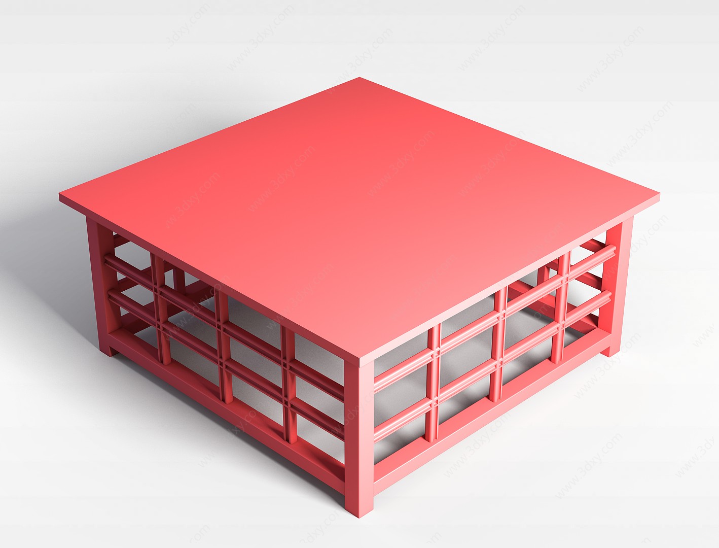 中式田园桌3D模型