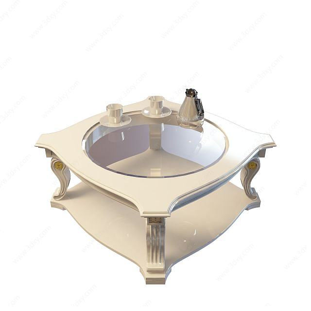 欧式矮桌3D模型