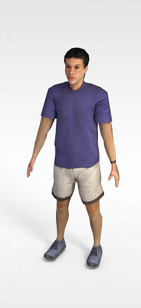 紫衣男人3D模型
