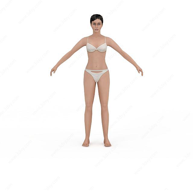 女人内衣3D模型