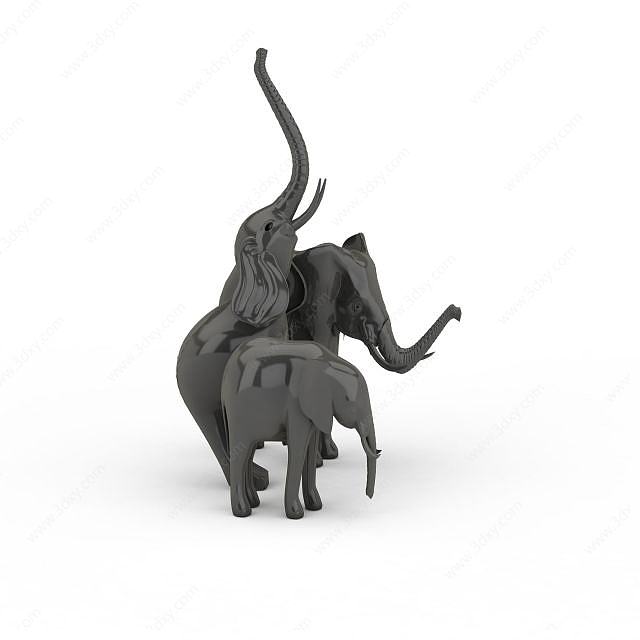 大象陈设品3D模型