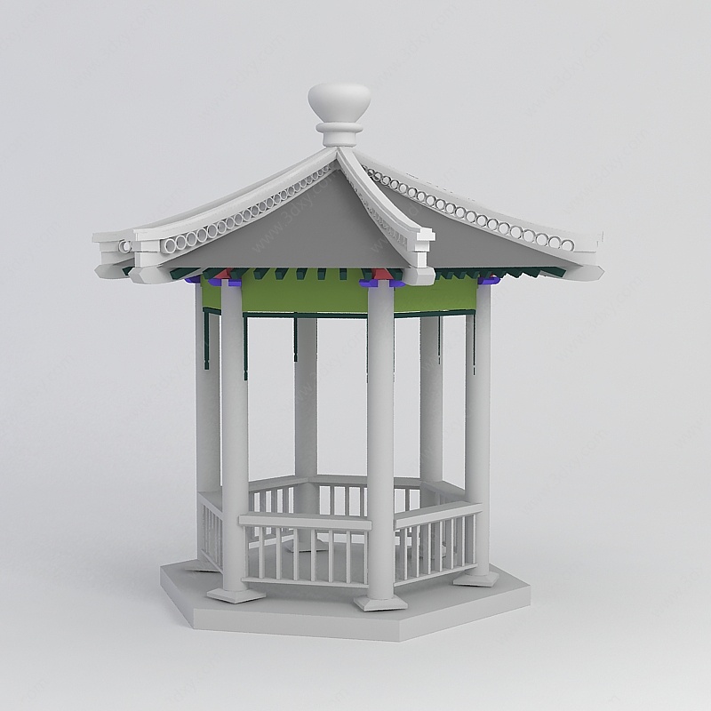 公园凉亭3D模型