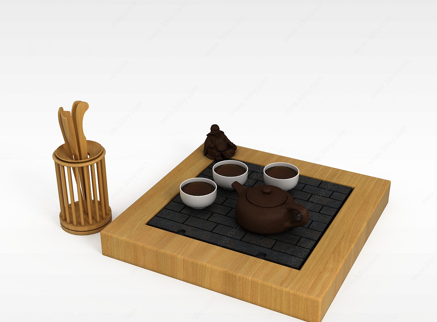 高档茶具3D模型