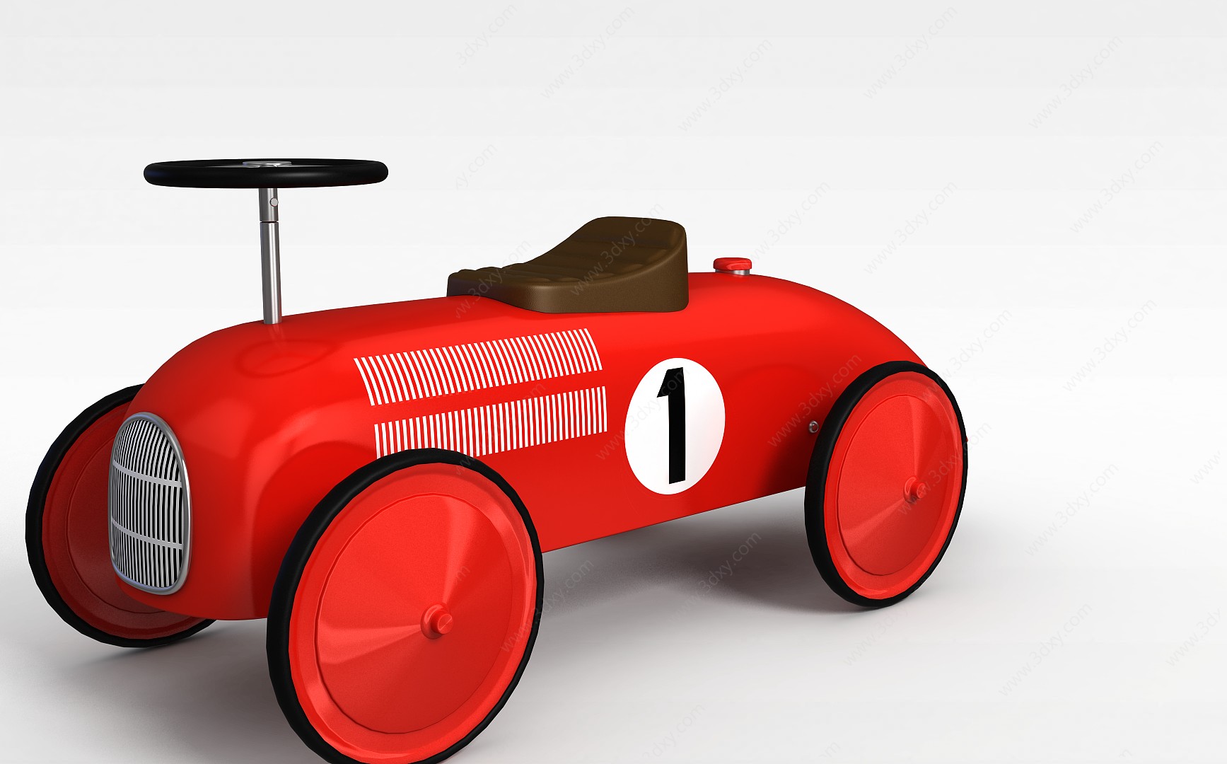 红色卡丁车3D模型
