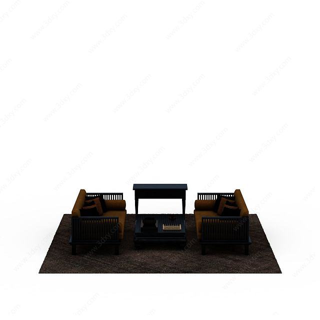 商务沙发3D模型