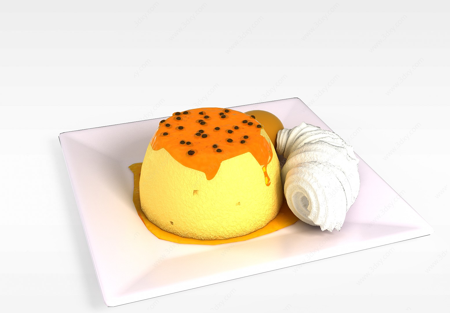 水果蛋糕3D模型
