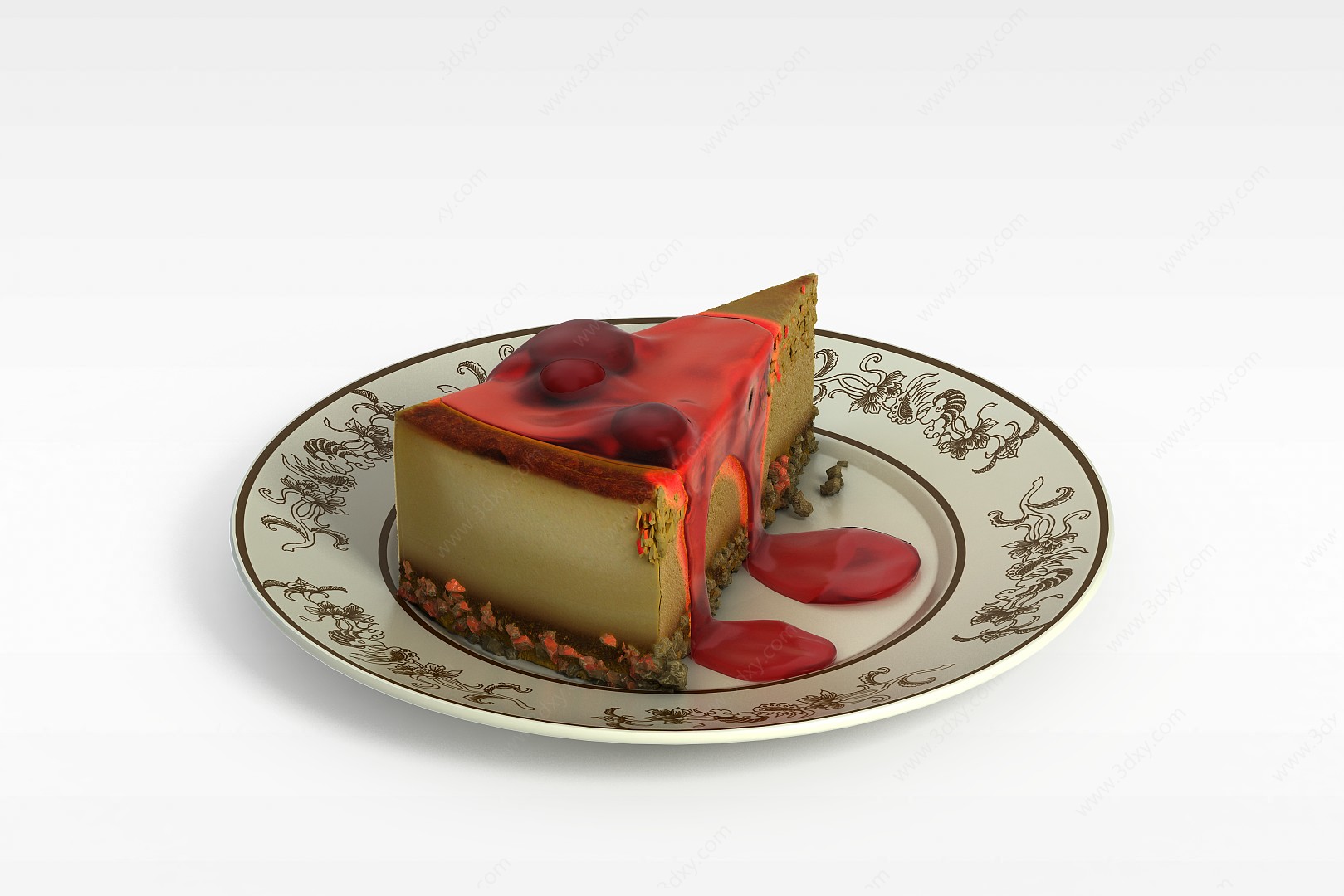 草莓糕点3D模型