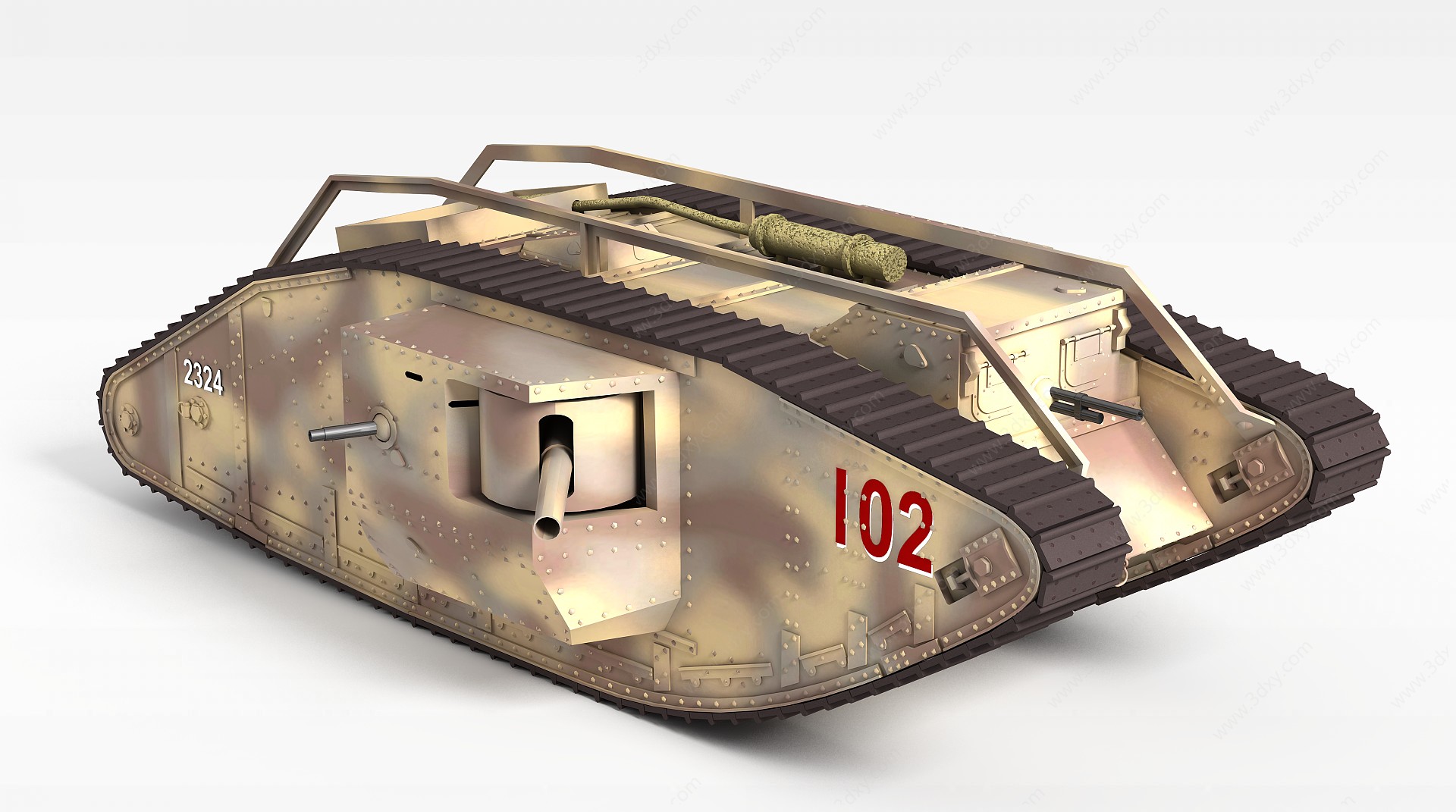 军事坦克3D模型