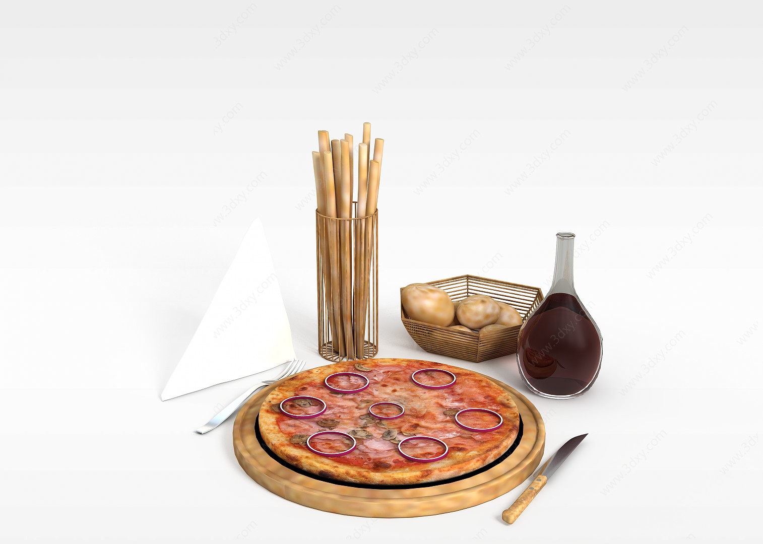 意式披萨3D模型