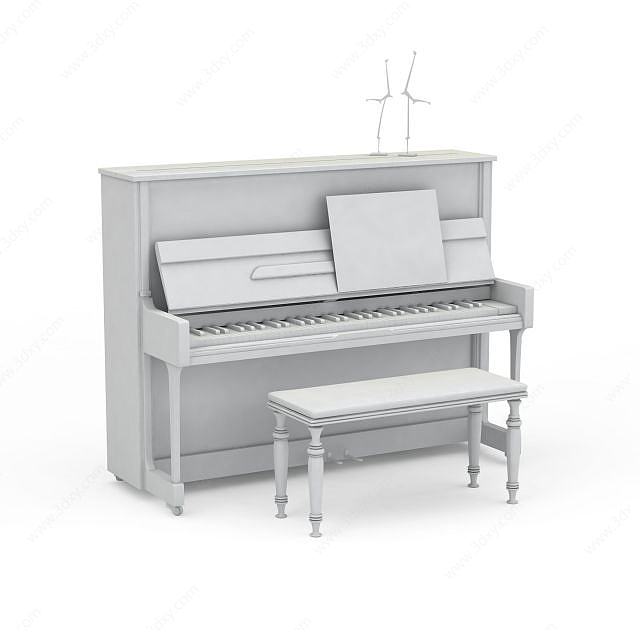 简约钢琴3D模型