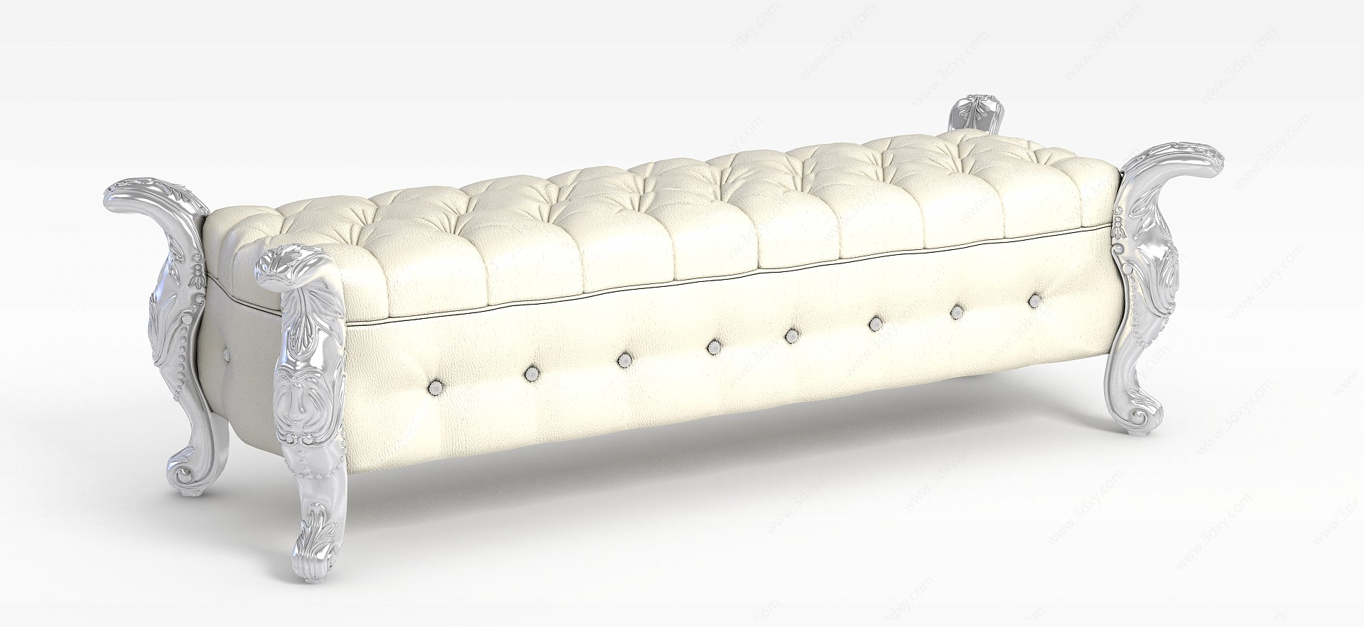 欧式床尾柜3D模型