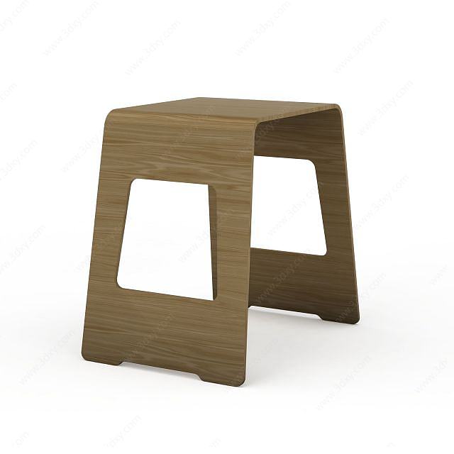 木质凳3D模型