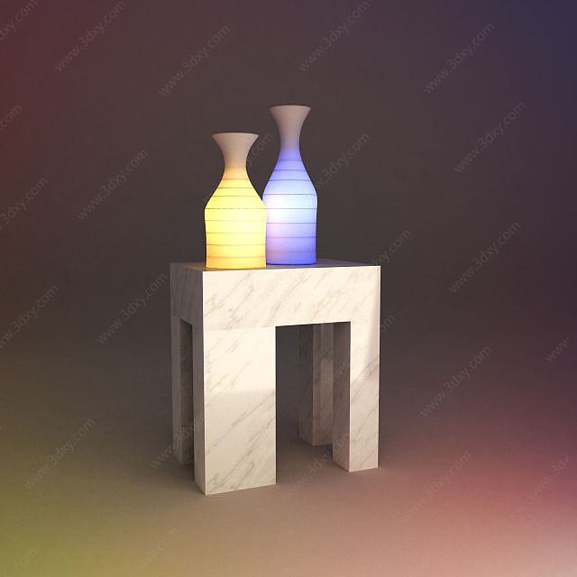 花瓶彩灯3D模型