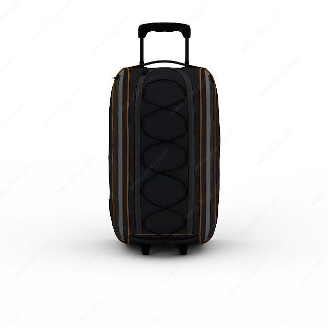 男款行李箱3D模型