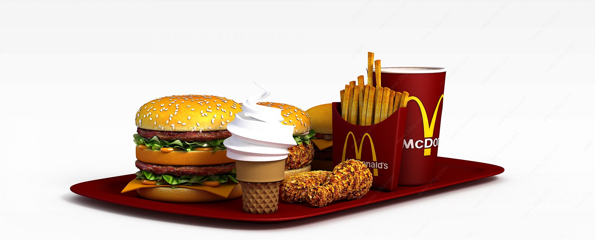 麦当劳套餐3D模型