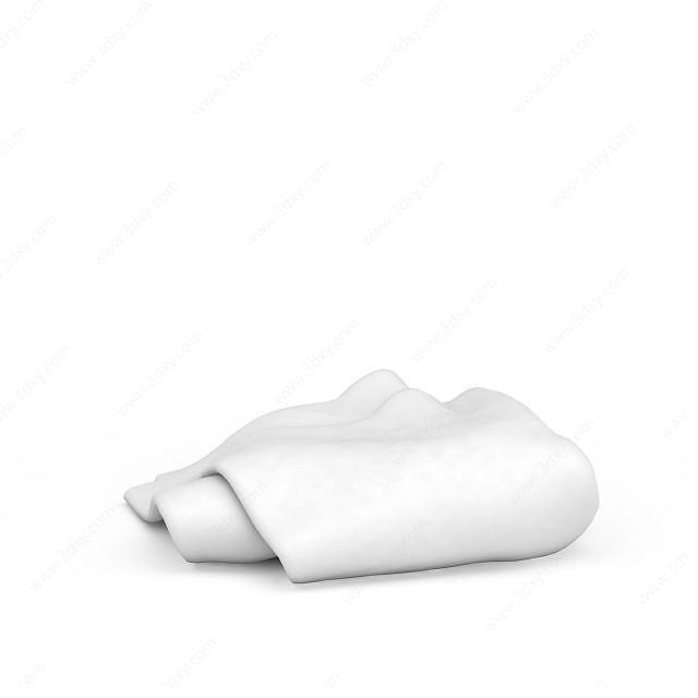 白色毛巾3D模型