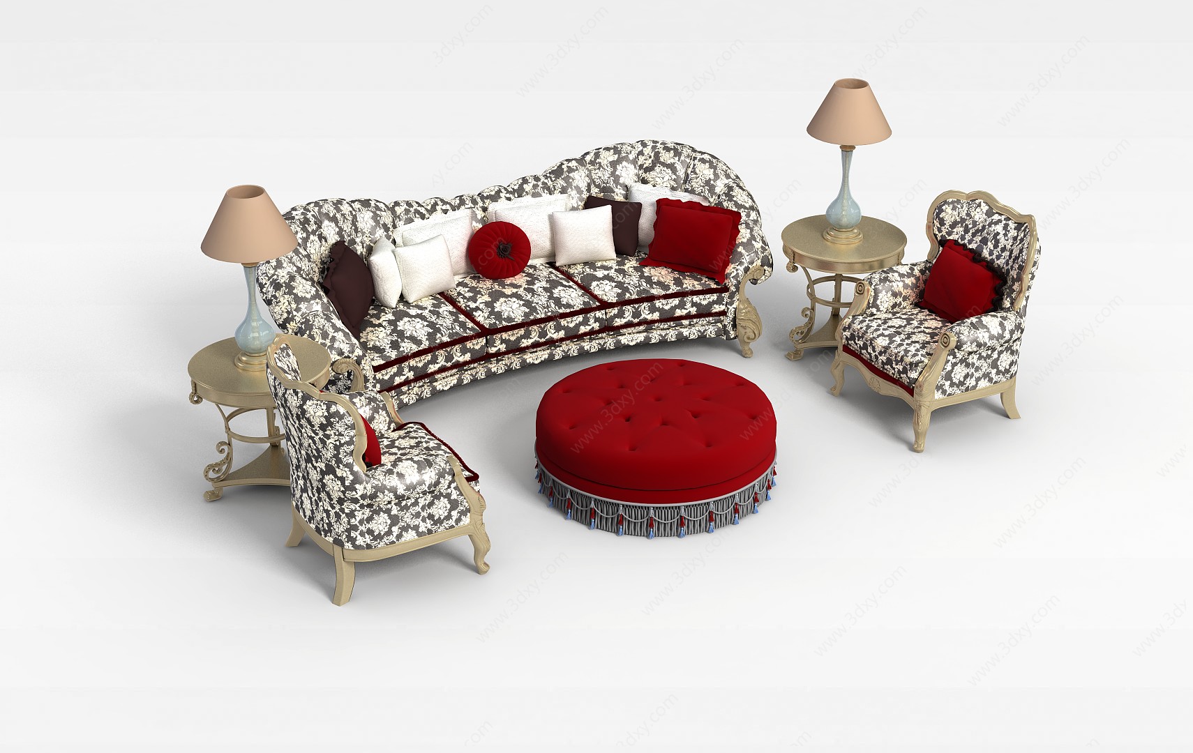 时尚沙发组合3D模型