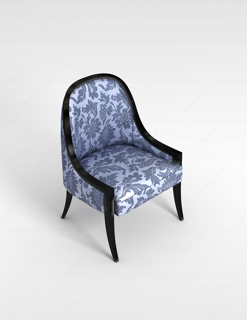 欧式印花椅子3D模型