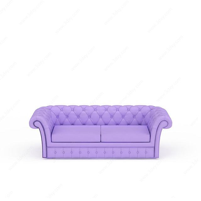 浅紫色沙发3D模型