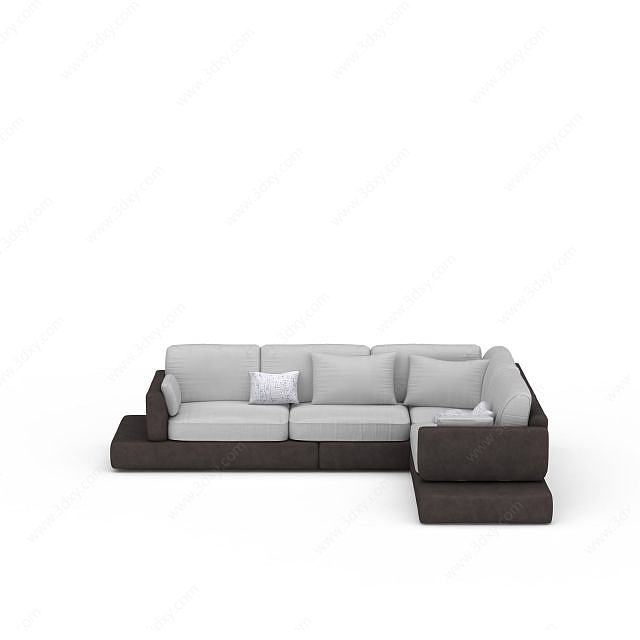 现代简洁沙发3D模型