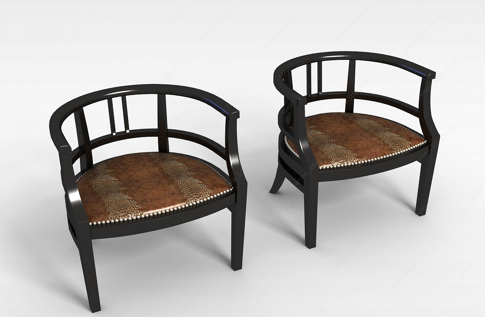 实木复古椅子3D模型