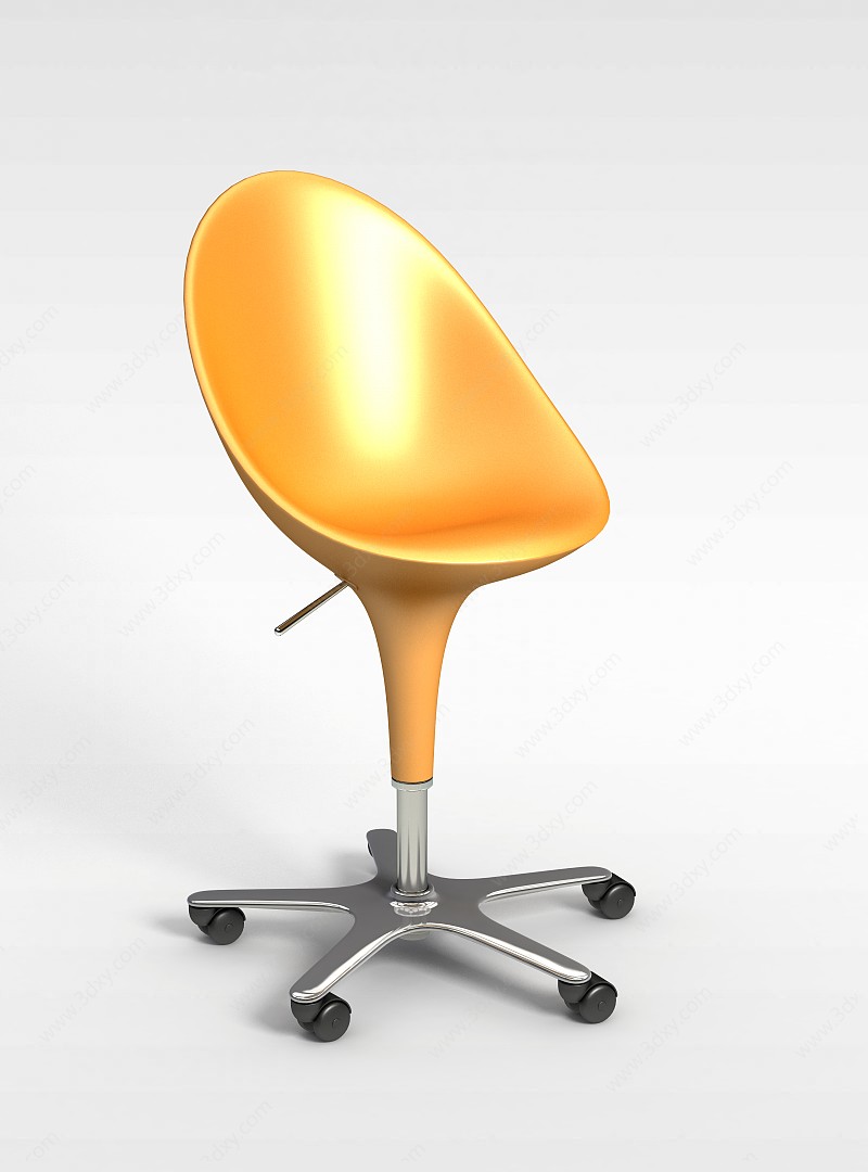 黄色升降椅3D模型