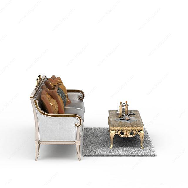 欧式皇族沙发3D模型