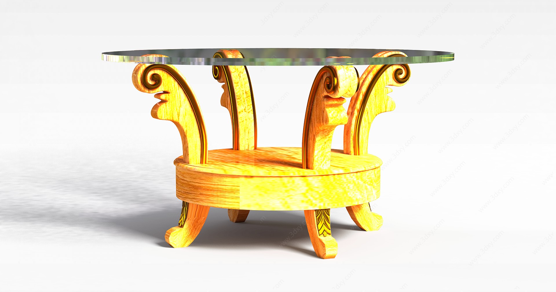 简约雕花桌3D模型