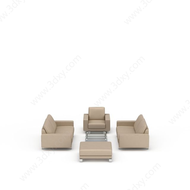 简约沙发组合3D模型