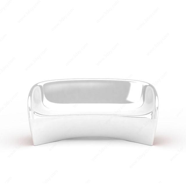 白色沙发3D模型