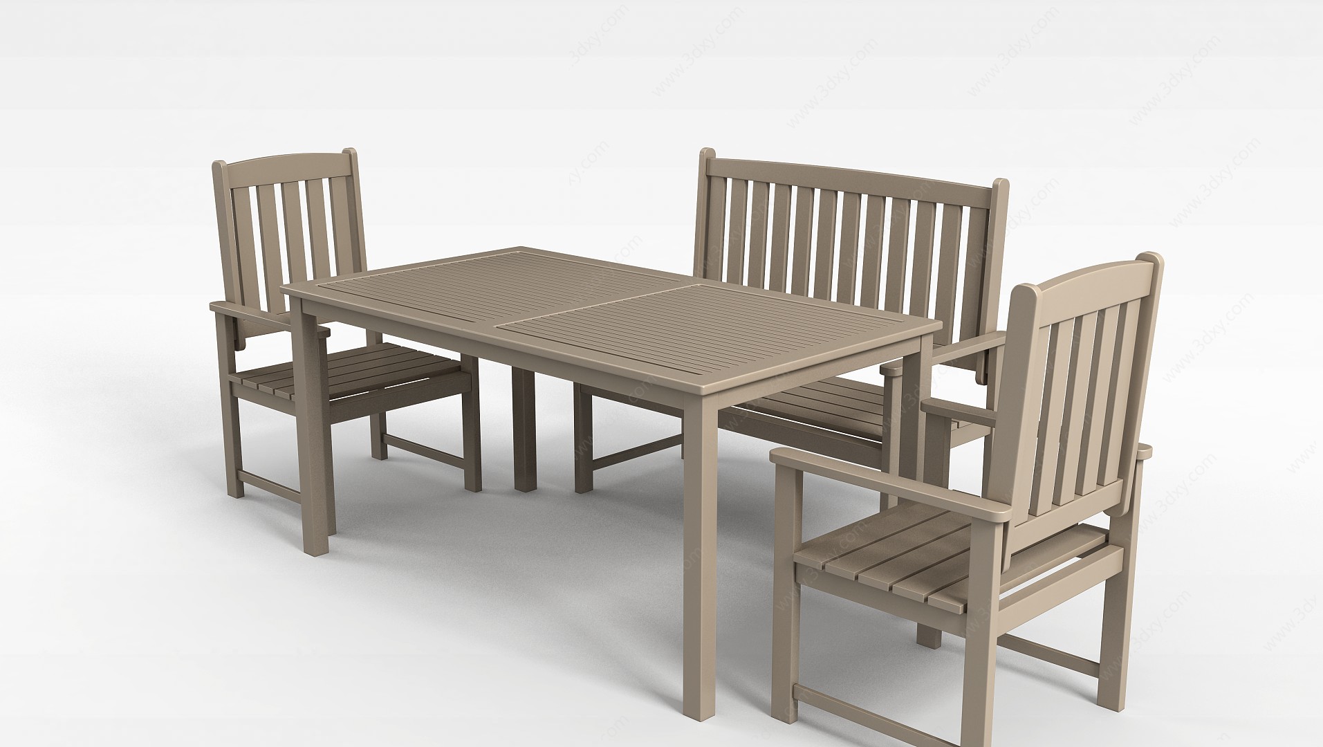 户外休闲桌椅3D模型