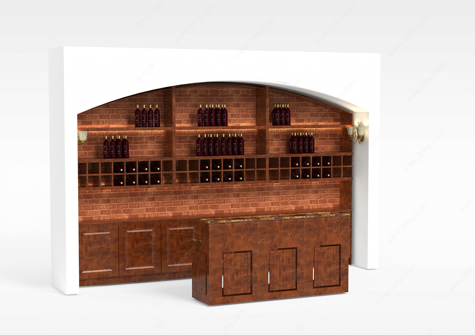 简约酒柜3D模型