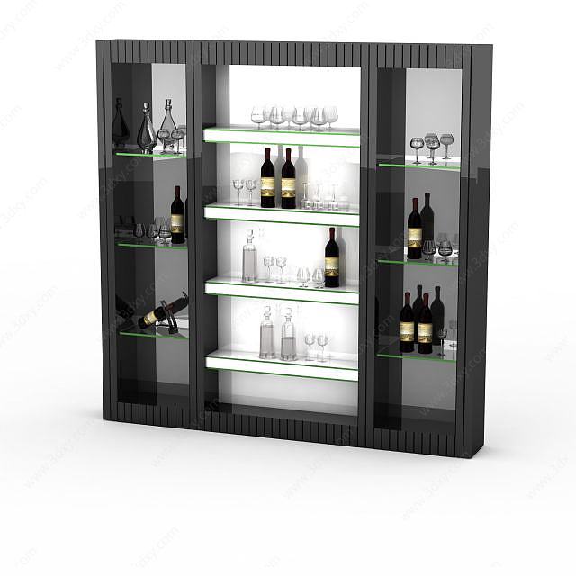 高档酒柜3D模型
