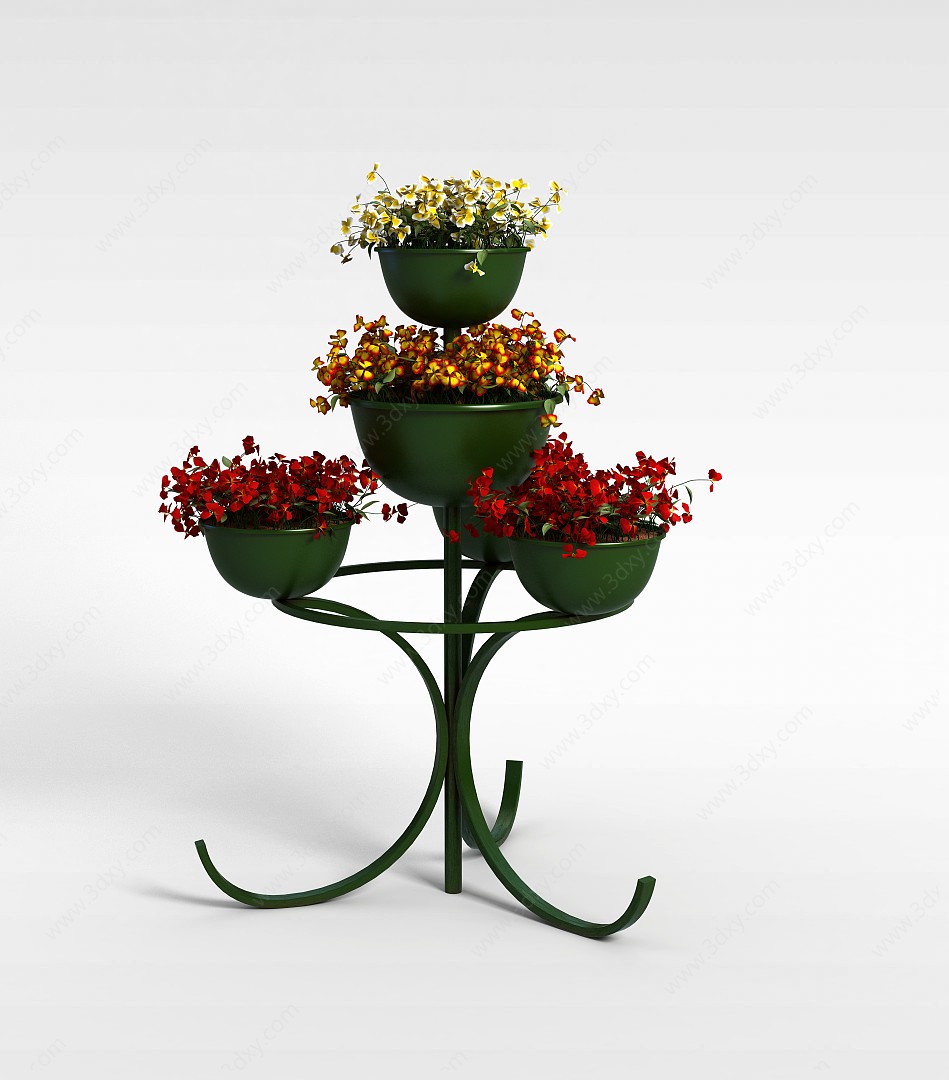 花盆装饰3D模型