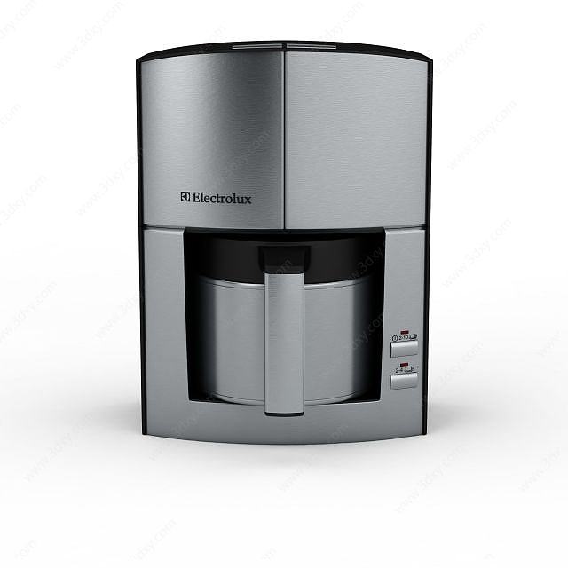 银灰色全自动咖啡机3D模型