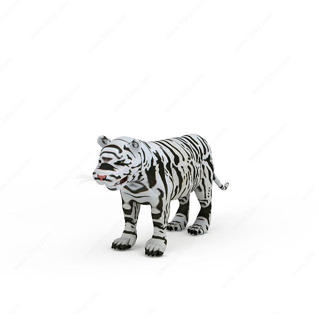可爱老虎摆设品3D模型