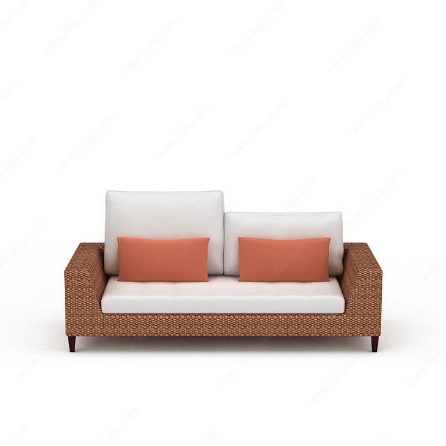 新款布艺沙发3D模型