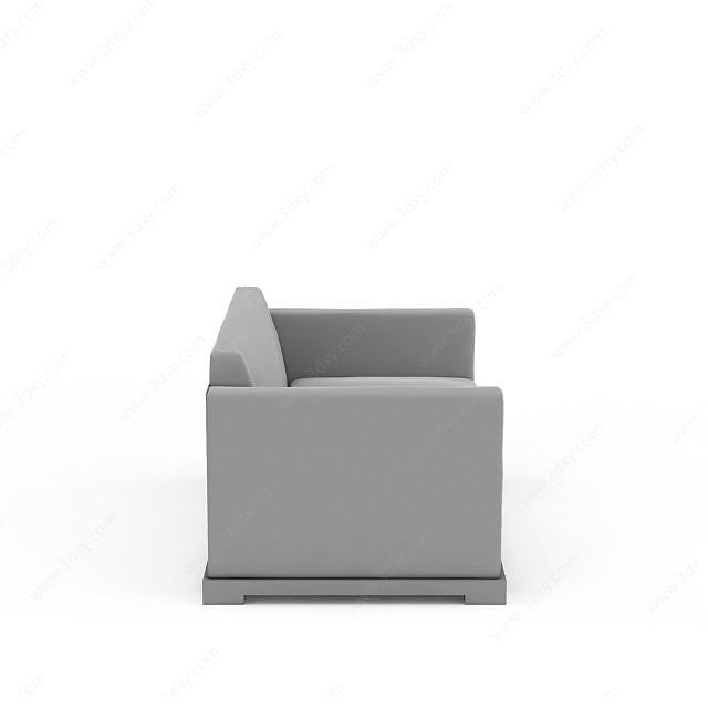 灰色布艺沙发3D模型
