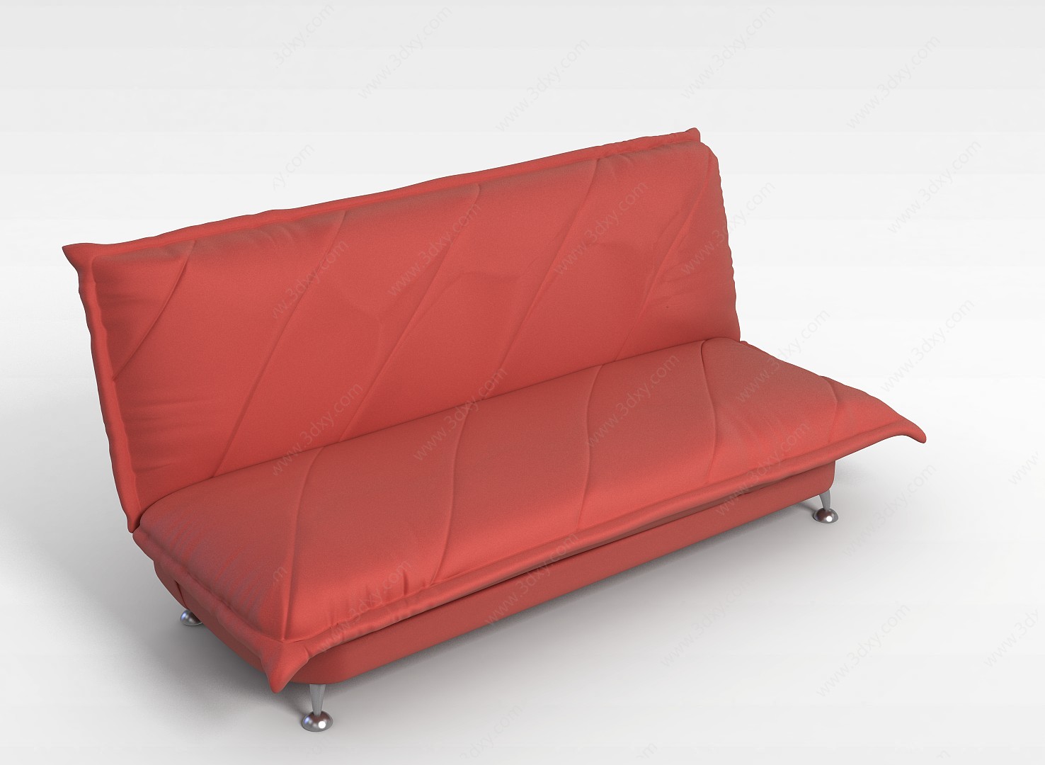 条纹布艺沙发3D模型