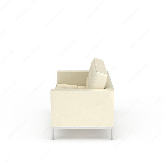 简约米色沙发3D模型