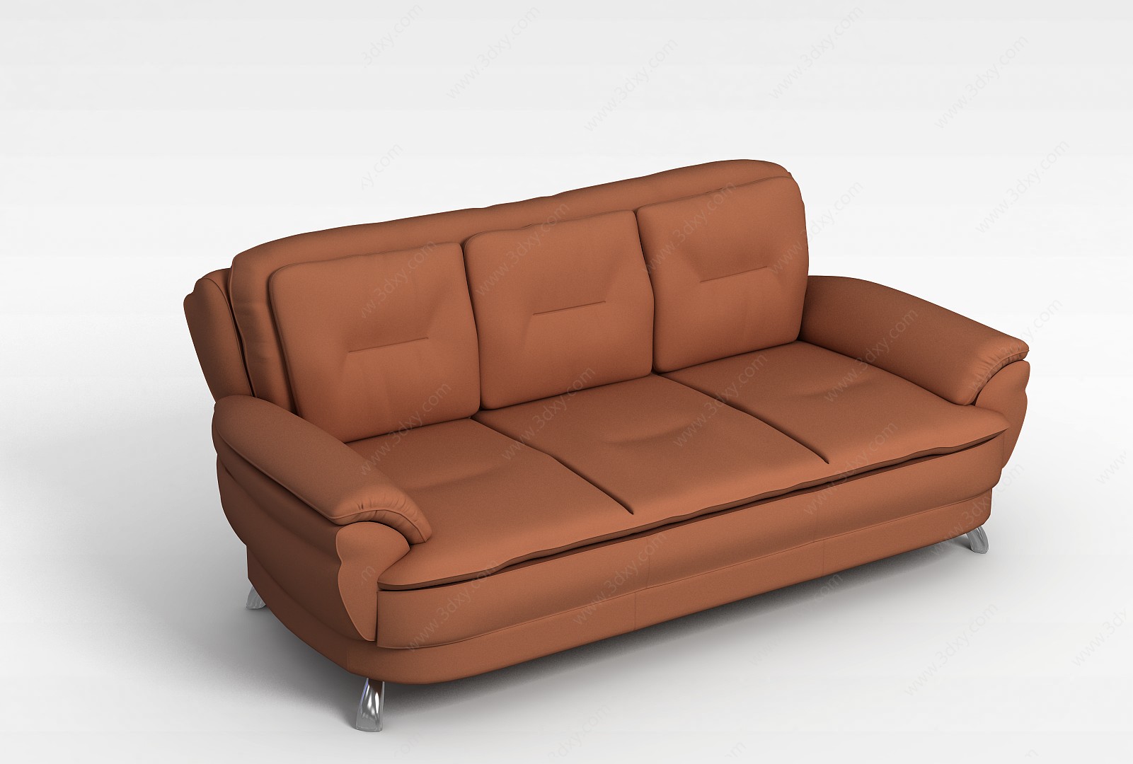 真皮多人沙发3D模型